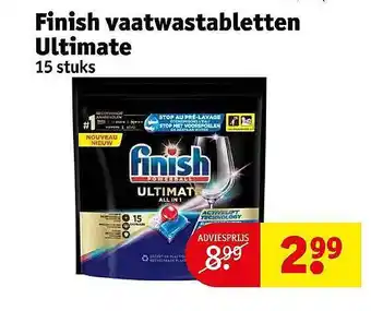 Kruidvat Finish vaatwastabletten ultimate aanbieding