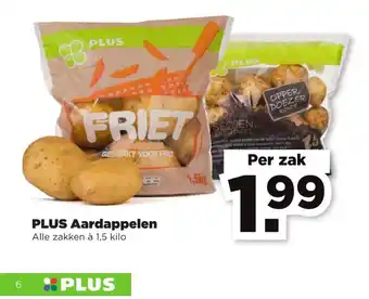 PLUS Aardappelen 1,5 kilo aanbieding