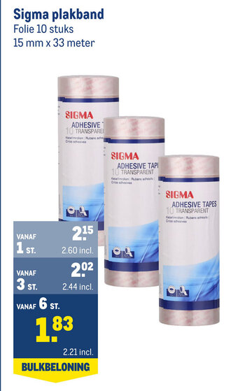 Makro Sigma plakband aanbieding