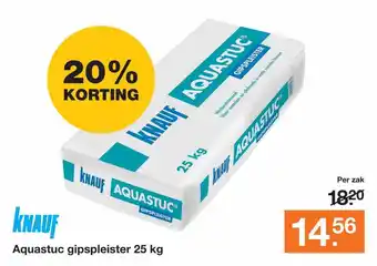 BOUWMAAT Knauf aquastuc gipspleister 25 kg aanbieding