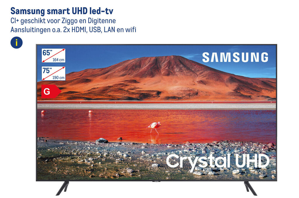 Samsung smart UHD ledtv 65" aanbieding bij Makro