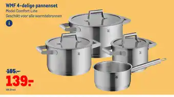 Makro WMF 4-delige pannenset aanbieding