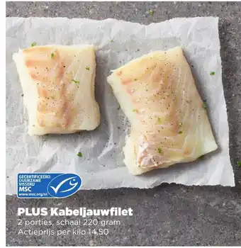 PLUS Kabeljauwfilet 1 kilo aanbieding