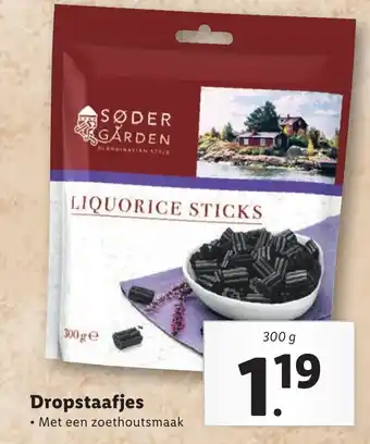 Lidl Soder Garden Droopstaafjes 300g aanbieding