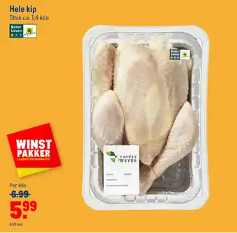 Makro Hele kip 1,4 kilo aanbieding