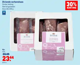 Makro Diviande varkenshaas 10 x 220 gram aanbieding