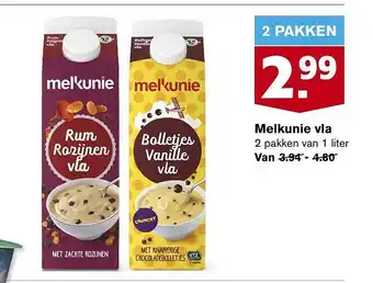 Hoogvliet Melkunie vla aanbieding