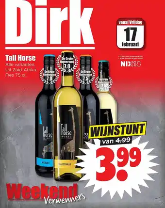 Dirk Tall horse aanbieding