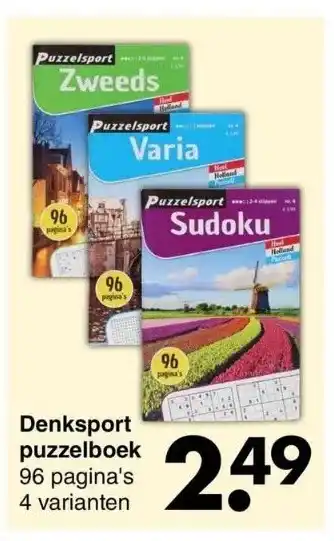 Wibra Denksport puzzelboek aanbieding