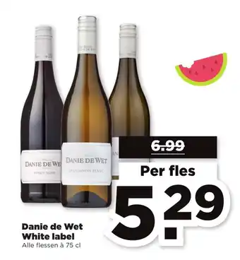 PLUS Danie de Wet White White Label 75cl aanbieding