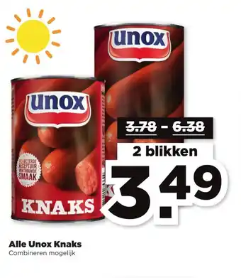 PLUS Alle Unox Knaks aanbieding