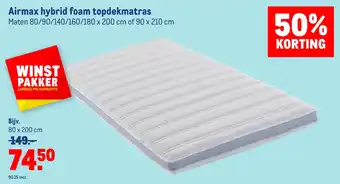 Makro Airmax hybrid foam topdekmatras aanbieding