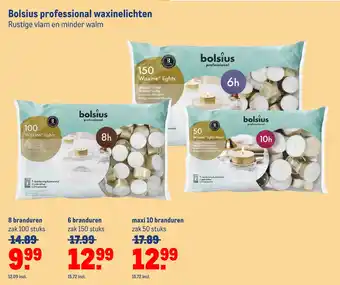 Makro Bolsius professional waxinelichten aanbieding