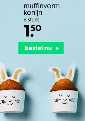 HEMA Muffinvorm konijn aanbieding