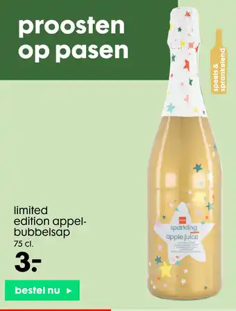 HEMA limited edition appelbubbelsap 75 cl aanbieding