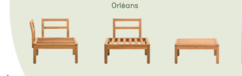 Leen Bakker Le Sud tafel/hocker Orleans - naturel - 72x72x31 cm aanbieding