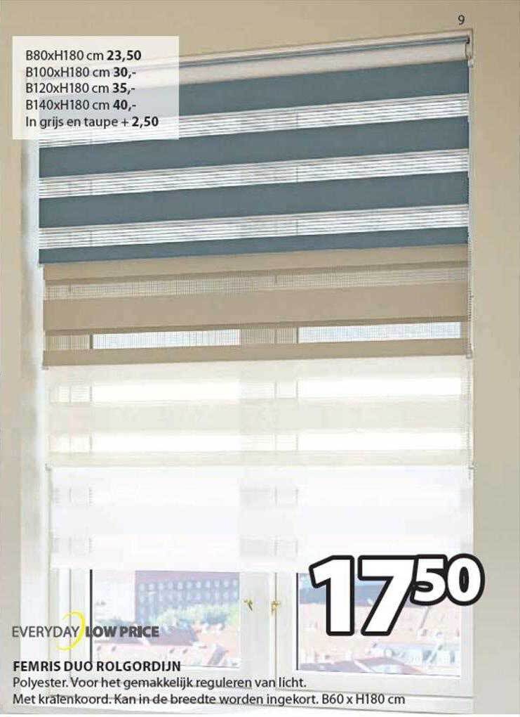 Femris duo rolgordijn aanbieding bij Jysk
