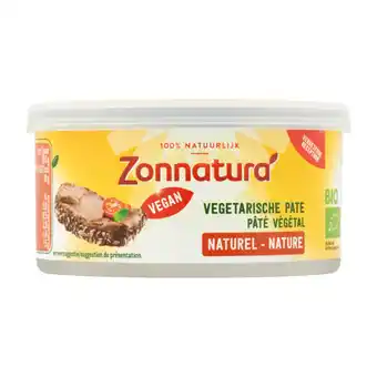 Jumbo Zonnatura vegetarische pate naturel 125g aanbieding