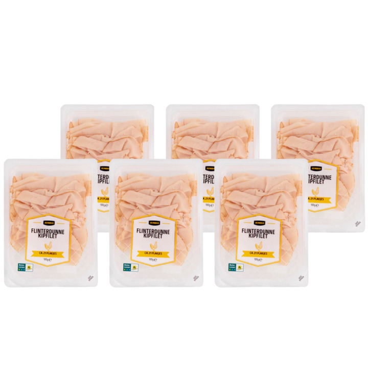 Jumbo flinterdunne kipfilet 6 x 100g aanbieding bij Jumbo