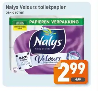 Dagwinkel Nalys velours toiletpapier aanbieding