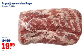 Makro Argentijnse runderribeye aanbieding