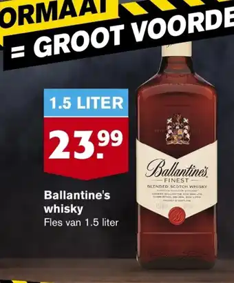 Hoogvliet Ballantine's whisky 1.5 liter aanbieding