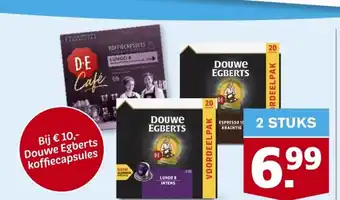 Hoogvliet Douwe Egberts koffiecapsules 2 stuks aanbieding