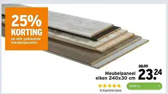 GAMMA Meubelpaneel eiken 240x30 cm aanbieding