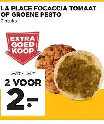 Jumbo La place focaccia tomaat of groene pesto aanbieding