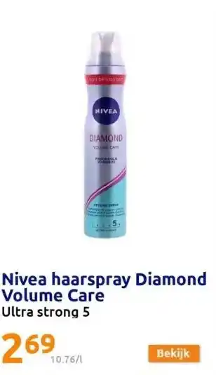 Action Nivea haarspray diamond volume care aanbieding