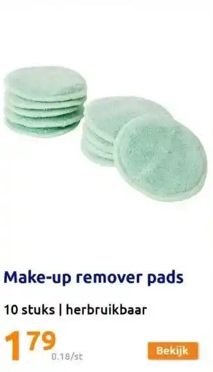 Action Make-up remover pads aanbieding