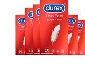 Bol.com Durex - condooms - thin feel - extra thin - 6x 10 stuks aanbieding
