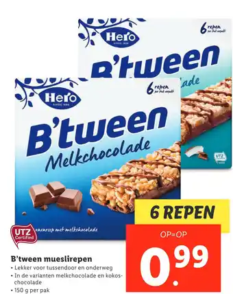 Lidl B’tween mueslirepen aanbieding