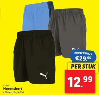 Lidl Puma Herenshort aanbieding