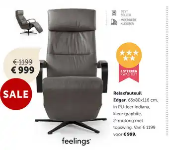 Woonboulevard Poortvliet Relaxfauteuil Edgar aanbieding