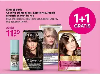 Drogisterij Visser L'oréal paris casting crème gloss, excellence, magic retouch en preférénce aanbieding