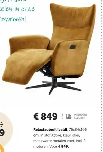 Woonboulevard Poortvliet Relaxfauteuil Ivaldi aanbieding