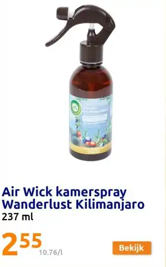 Action Air wick kamerspray wanderlust kilimanjaro 237ml aanbieding