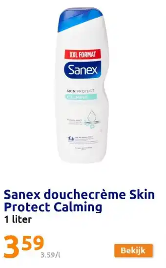 Action Sanex douchecreme skin protect calming 1 liter aanbieding