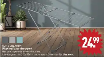 ALDI Home creation uitschuifbaar droogrek per stuk aanbieding