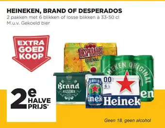 Jumbo Heineken, brand of desperados 33-50cl aanbieding