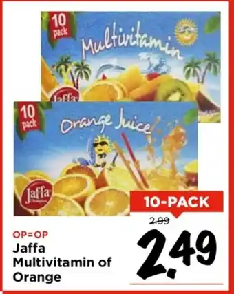 Vomar Voordeelmarkt Jaffa multivitamin of orange 10-pack aanbieding