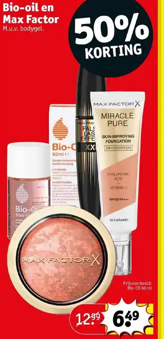 Kruidvat Bio-oil en max factor aanbieding