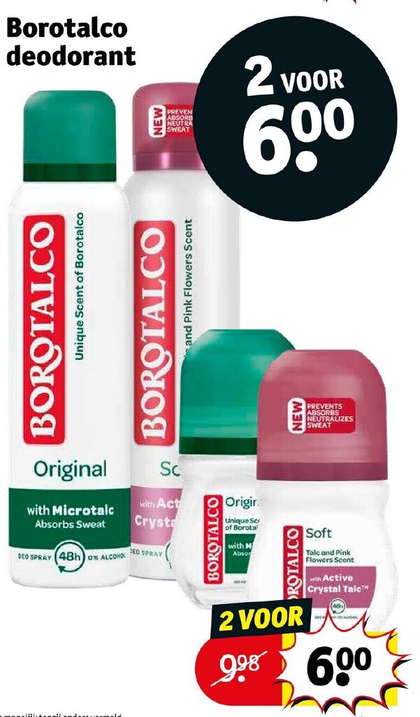 Borotalco deodorant aanbieding bij Kruidvat