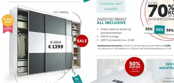 Woonboulevard Poortvliet Zweefdeurkast All Inclusive aanbieding