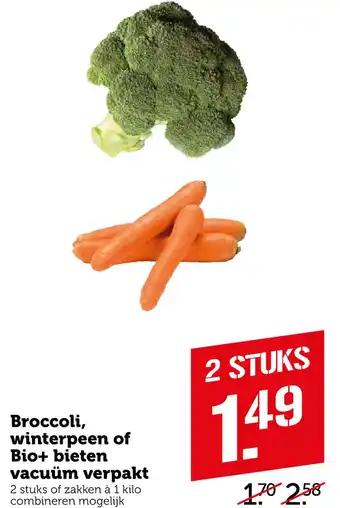 Coop Broccoli, winterpeen of Bio+ bieten aanbieding