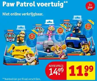 Kruidvat Paw patrol voertuig aanbieding