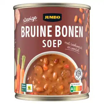 Jumbo Jumbo bruine bonensoep met stukjes rookworst en wortel 800ml aanbieding