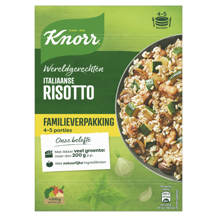 Knorr wereldgerechten maaltijdpakket italiaanse risotto xxl 430g