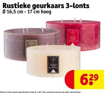 Kruidvat Rustieke geurkaars 3-lonts aanbieding